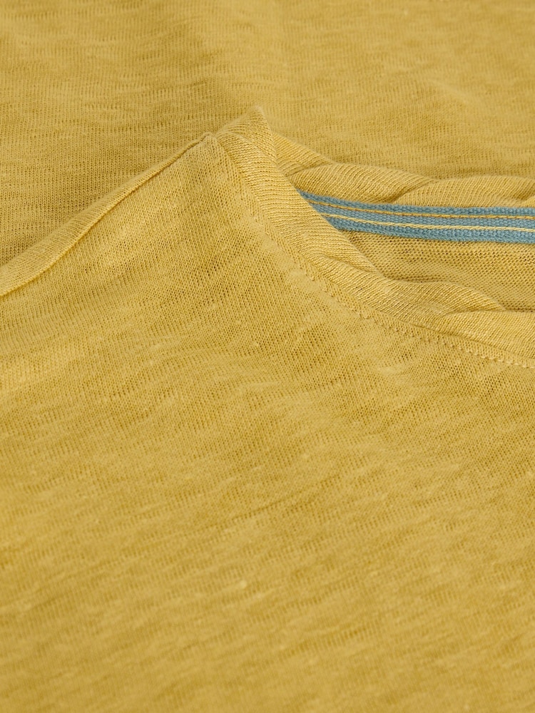 White Stuff Yellow Rowan Linen T-Shirt - Image 6 of 6 White Stuff Yellow Rowan Linen T-Shirt - Image 6 of 6