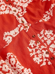 White Stuff Red Val Linen Blend Dress - Image 6 of 6