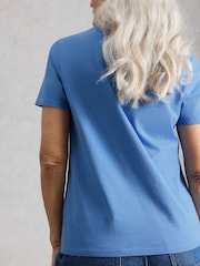 White Stuff Blue Abbie Embroidered T-Shirt - Image 3 of 6