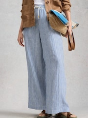 بنطلون Ally برِجل واسعة من الكتان من White Stuff - Image 2 of 6