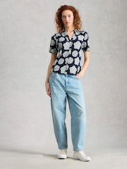 White Stuff Blue Annie Ss Jersey Shirt - Image 1 of 6