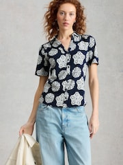White Stuff Blue Annie Ss Jersey Shirt - Image 2 of 6