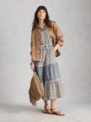 White Stuff Blue Ariel Midi Dress - Image 2 of 6