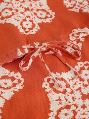 White Stuff Red Nicole Linen Blend Top - Image 6 of 6