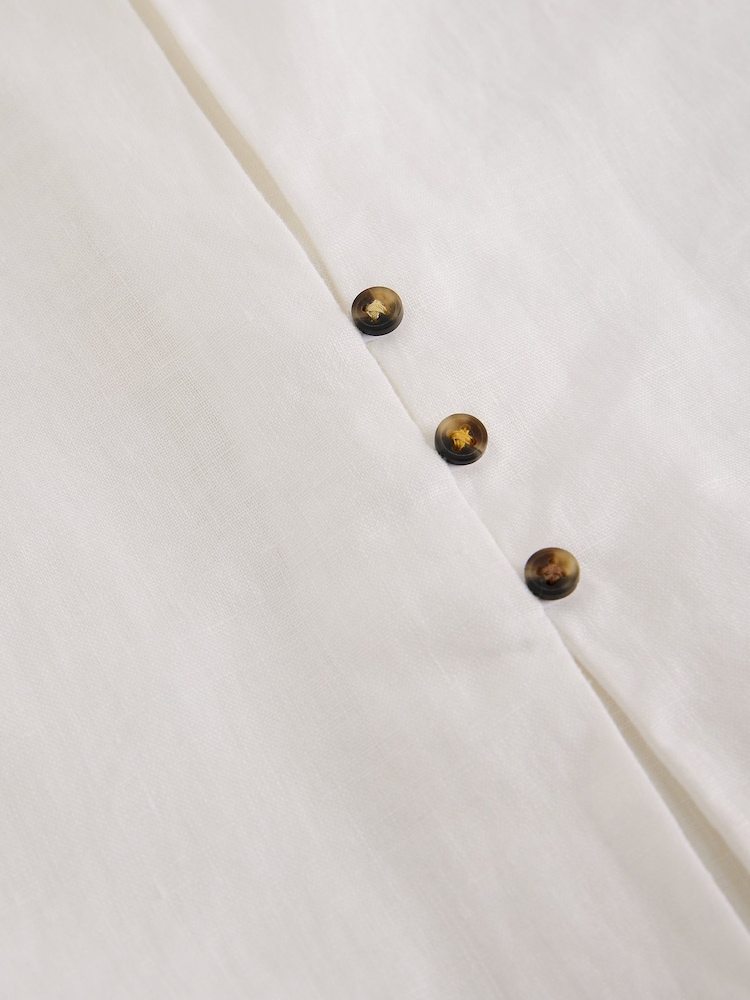 White Stuff White Bianca Sleeveless Linen Tunic - Image 6 of 6