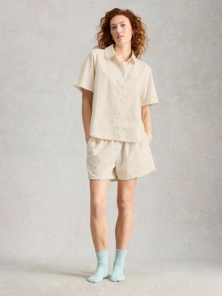 White Stuff Nelly Short Sleeve Pyjamas Shirt - صورة 1 من 6 White Stuff Nelly Short Sleeve Pyjamas Shirt - صورة 1 من 6