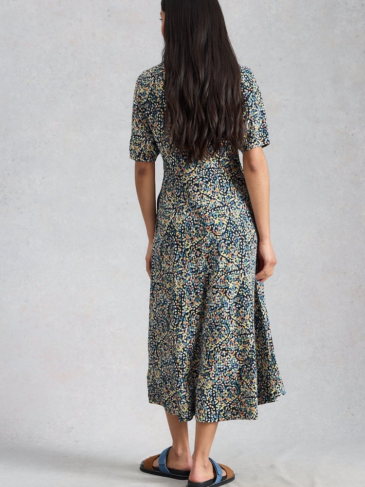 White Stuff Blue Megan Jersey Dress - Image 2 of 6