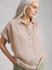 White Stuff Natural Orla Pop Over Shirt - Image 1 of 6