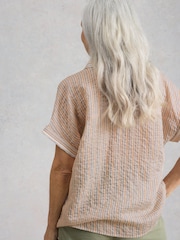 White Stuff Natural Orla Pop Over Shirt - Image 2 of 6