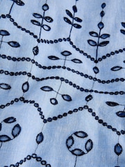 White Stuff Sky Blue Kate Linen Blend Dress - Image 6 of 6