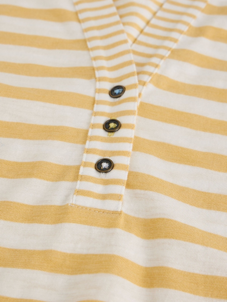 White Stuff Yellow Nora Notch Stripe Vest - Image 6 of 6