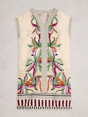 White Stuff Natural Jilly Linen Dress - Image 5 of 6