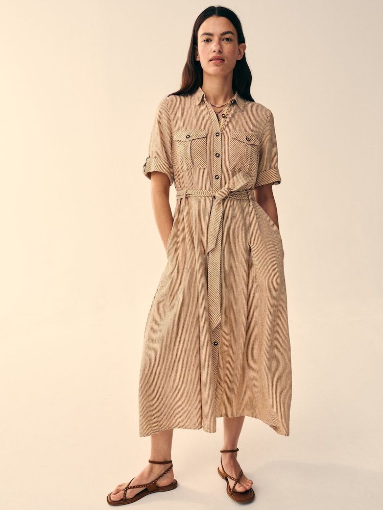 White Stuff Natural Tiff Linen Blend Shirt Dress - Image 1 of 6 White Stuff Natural Tiff Linen Blend Shirt Dress - Image 1 of 6