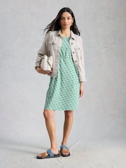 White Stuff Green Olivia Jersey Dress - Image 3 of 6