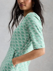 White Stuff Green Olivia Jersey Dress - Image 4 of 6