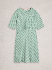 White Stuff Green Olivia Jersey Dress - Image 5 of 6