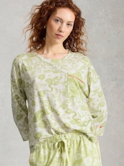 White Stuff Green Maya Boxy Printed Pyjamas - Image 1 of 6