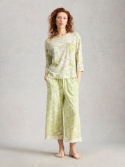 White Stuff Green Maya Boxy Printed Pyjamas - Image 3 of 6