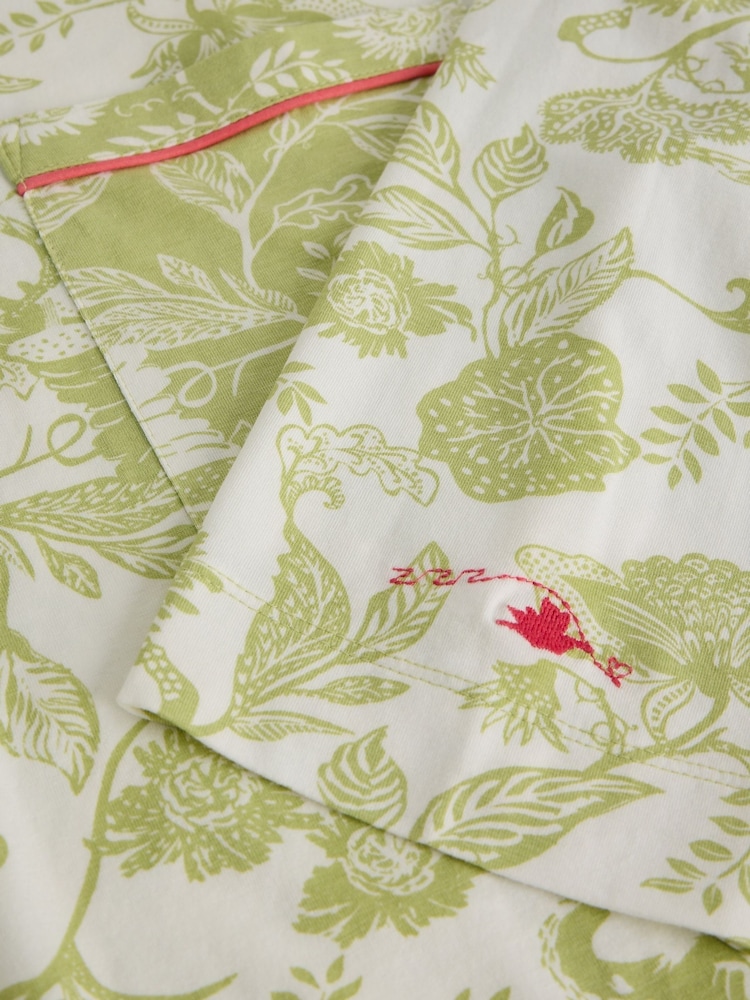 White Stuff Green Maya Boxy Printed Pyjamas - Image 6 of 6 White Stuff Green Maya Boxy Printed Pyjamas - Image 6 of 6