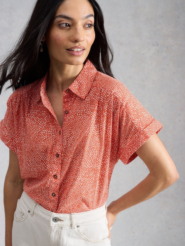 Красный - Рубашка на пуговицах White Stuff Orla - Изображение 1 6