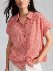 Красный - Рубашка на пуговицах White Stuff Orla - Изображение 4 6