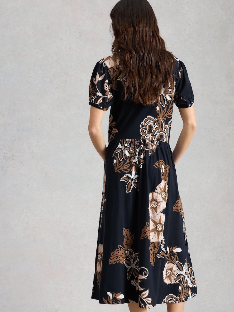 White Stuff Navy Blue Leah Jersey Dress - Image 2 of 6 White Stuff Navy Blue Leah Jersey Dress - Image 2 of 6