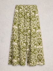 White Stuff Green Poppy Linen Blend Trousers - Image 5 of 6