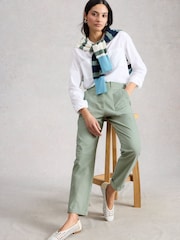 White Stuff Green Twister Chino Trousers - Image 1 of 4