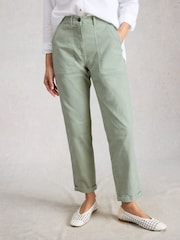 White Stuff Green Twister Chino Trousers - Image 3 of 4