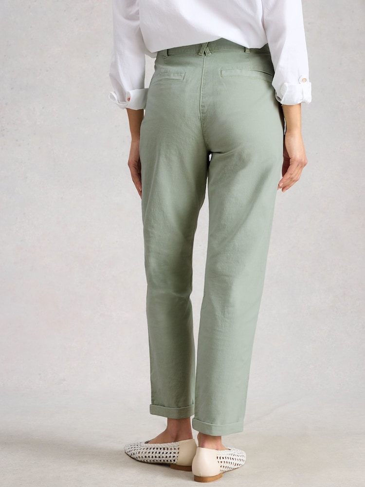 White Stuff Green Twister Chino Trousers - Image 4 of 4
