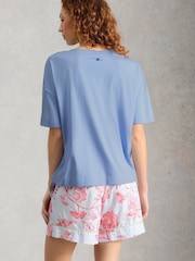 أزرق - White Stuff Maya Boxy Pyjamas T-Shirt - صورة 2 من 6