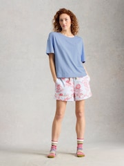 أزرق - White Stuff Maya Boxy Pyjamas T-Shirt - صورة 3 من 6