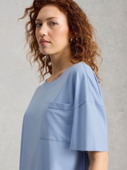 أزرق - White Stuff Maya Boxy Pyjamas T-Shirt - صورة 4 من 6