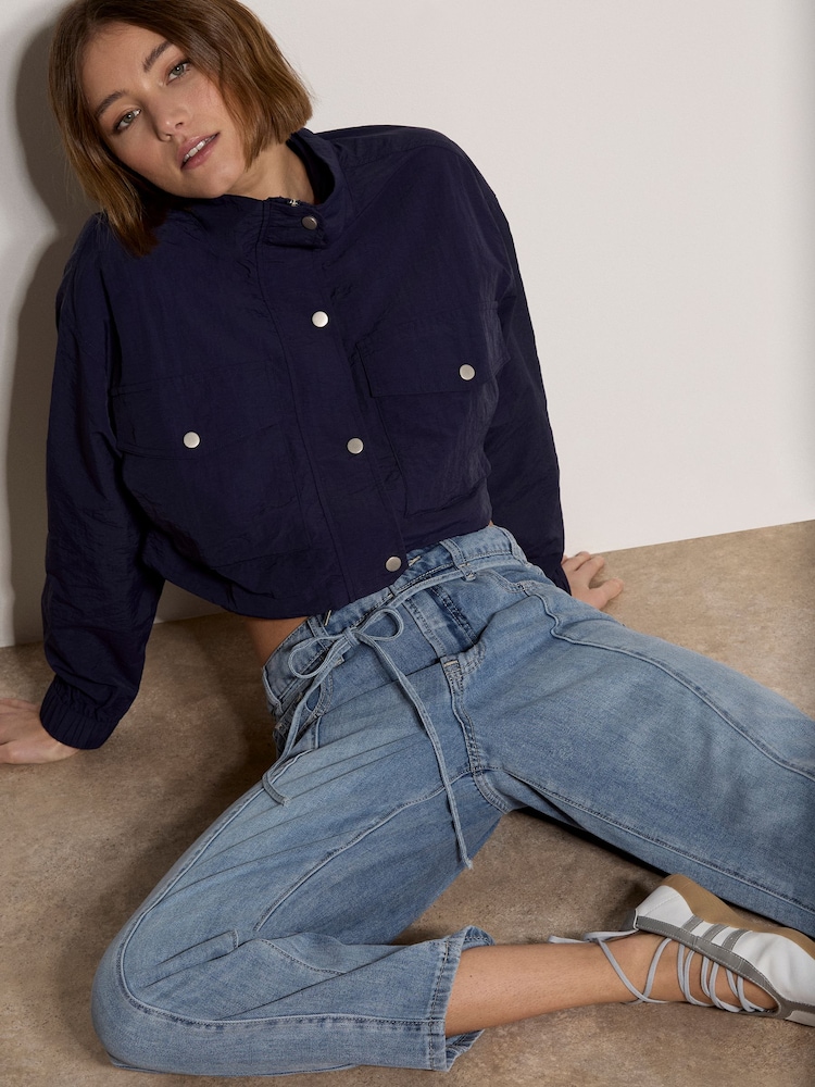 Apricot Blue Mai Tie Detail Straight Leg Jeans - Image 5 of 5