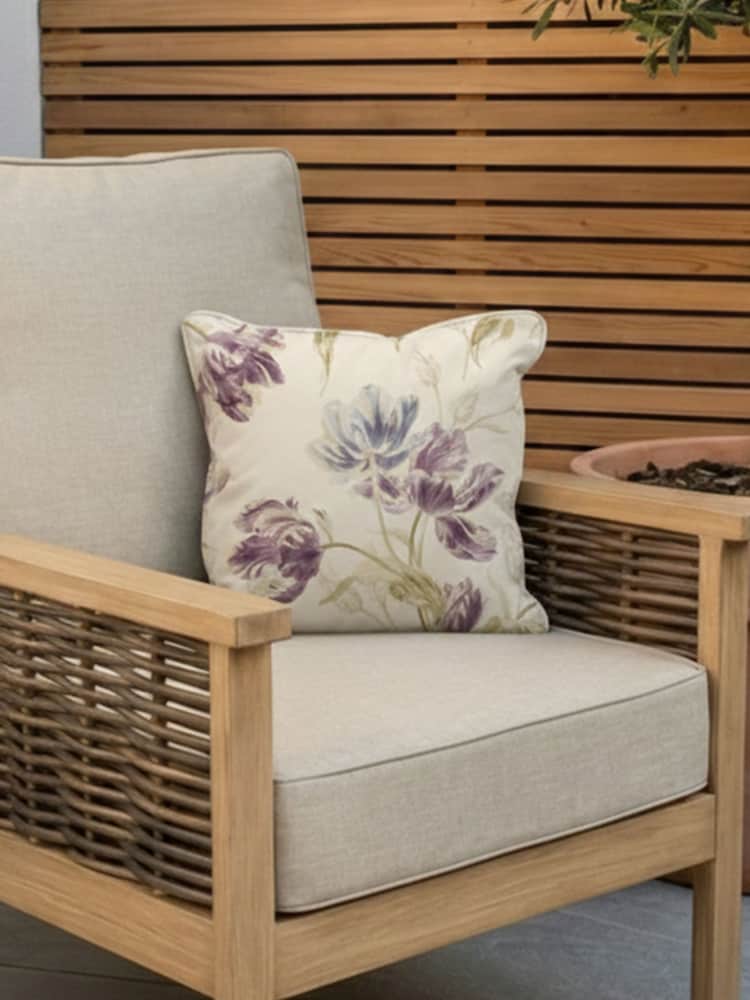 Laura Ashley Cream Gosford Plum Indoor and Outdoor Scatter Cushion - Image 1 of 5