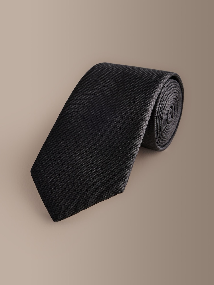 Black Signature Silk Tie - Image 1 of 3