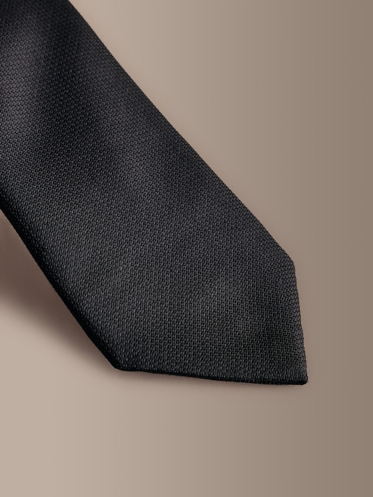 Black Signature Silk Tie - Image 2 of 3