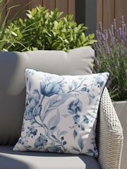 Laura Ashley Blue Adwick Trail Indoor and Outdoor Scatter Cushion - Image 1 of 5