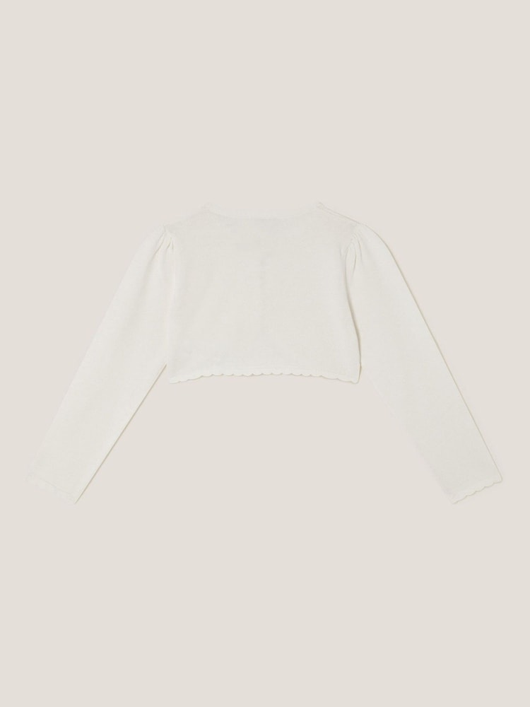 Monsoon Cream Ivy Floral Applique Cardigan - Image 2 of 3