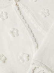 Monsoon Cream Ivy Floral Applique Cardigan - Image 4 of 4