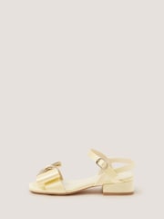 Monsoon Yellow Diamanté Bow Low Heel Sandals - Image 1 of 3