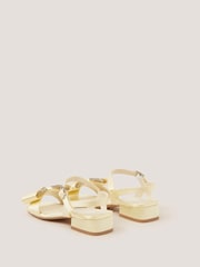 Monsoon Yellow Diamanté Bow Low Heel Sandals - Image 2 of 3