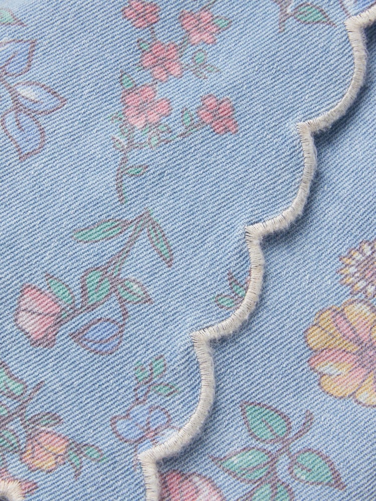 Monsoon Blue Floral Denim Skort - Image 3 of 3