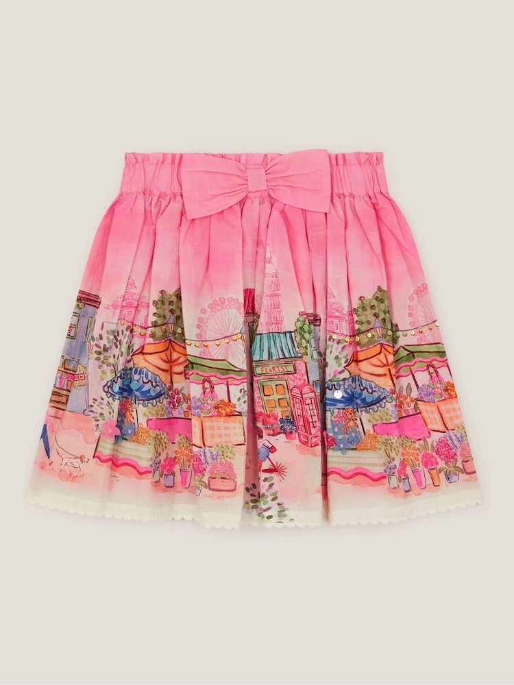 Monsoon Pink London Scene Print Skirt - Image 2 of 4