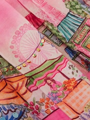 Monsoon Pink London Scene Print Skirt - Image 4 of 4