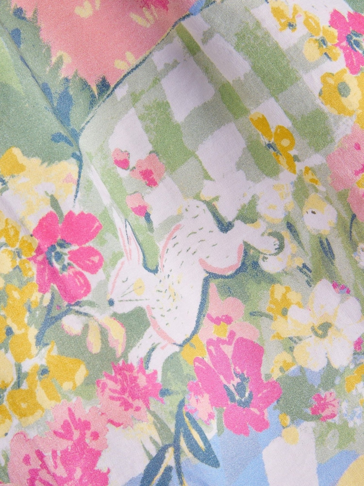 Monsoon Bunny Scene Puff Sleeve Dress - صورة 4 من 4