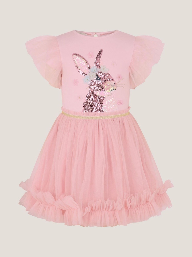 Monsoon Pink Bunny Sequin Disco Dress - Image 1 of 3 Monsoon Pink Bunny Sequin Disco Dress - Image 1 of 3