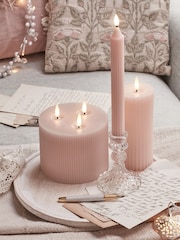 Lights4fun 3 Wick Blush Pink TruGlow Candle - Image 3 of 5