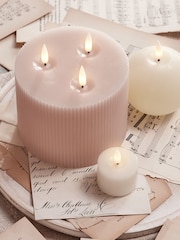Lights4fun 3 Wick Blush Pink TruGlow Candle - Image 5 of 5