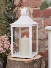 Lights4fun White Albury TruGlow Lantern - Medium - Image 1 of 4